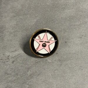 Hat Club Enamel Pin Mens Pink UV Gold Star New Era Baseball Accessory RARE